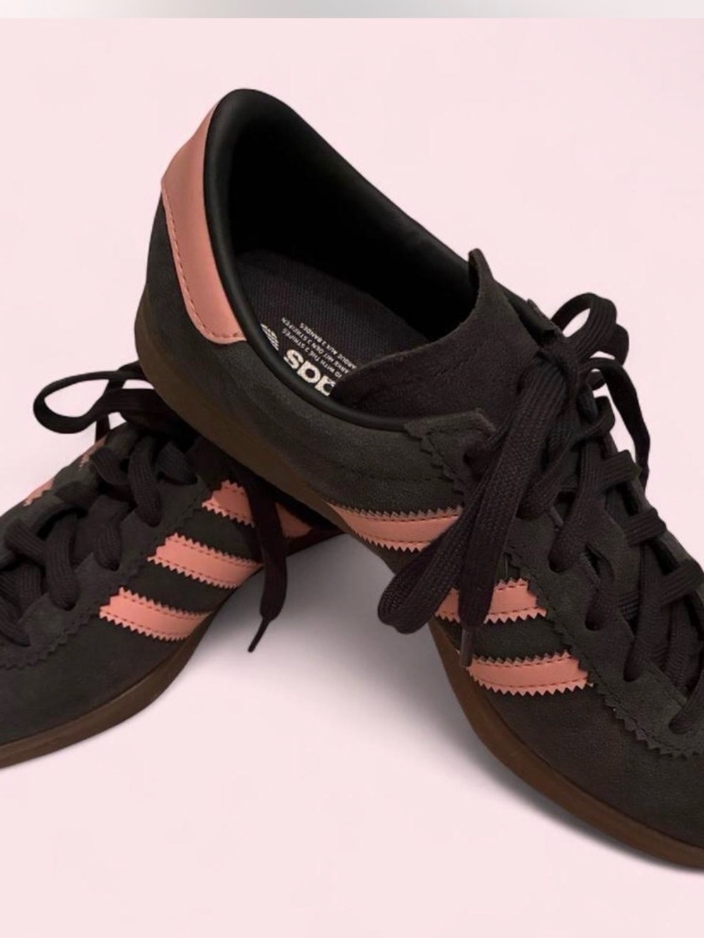 Adidas Women’s Navy and Pink Classic Suede Sneakers